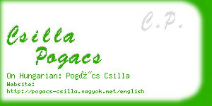 csilla pogacs business card